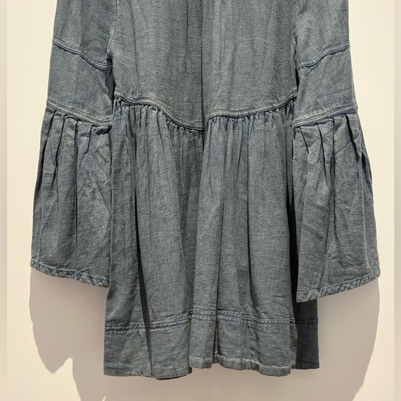 Free People Down East Denim Mini Dress NWT , sz : XS - Picture 11 of 12